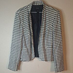 Donna Moore Black and White Houndstooth Blazer size XL